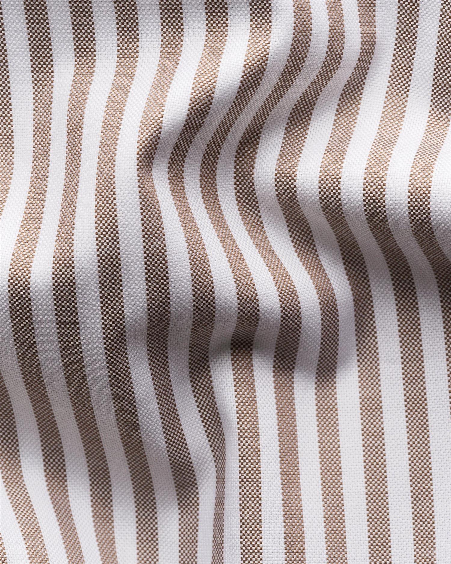 Skjorte - Beige Striped Signature Oxford Shirt Slim Fit