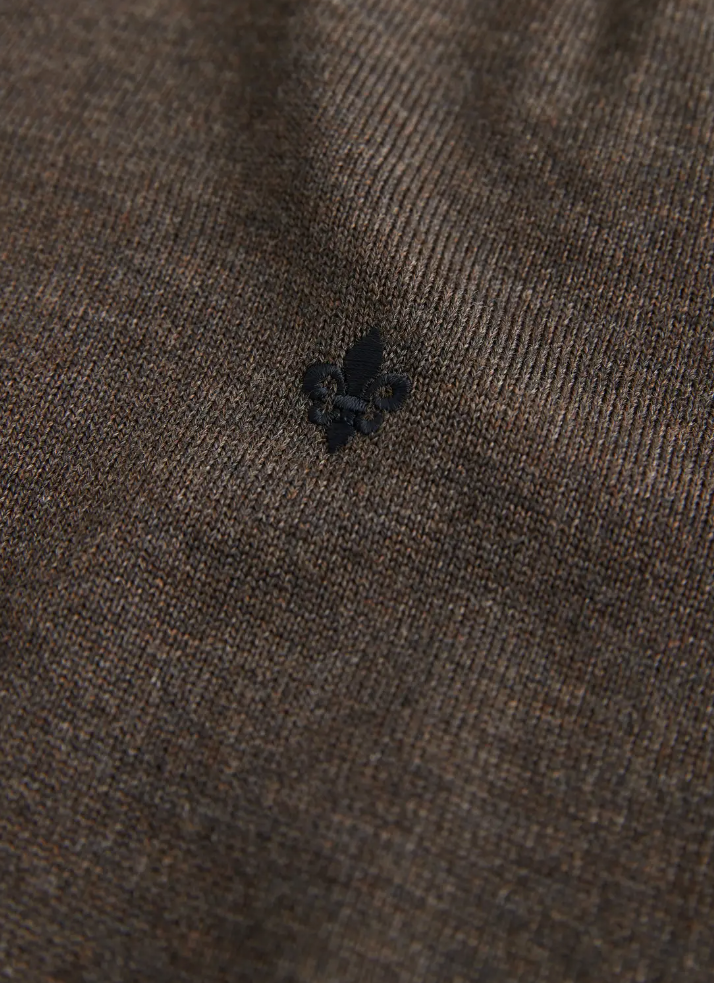 Genser - Merino John Zip Brown