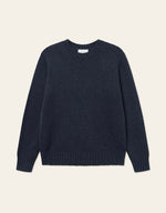 Genser - Gary Fleck Wool Rib Rollneck Dark Navy