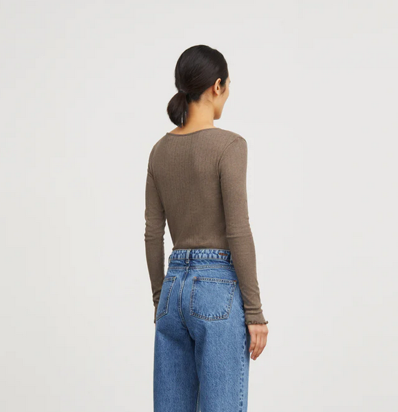Topp - Edie Blouse Brown Melange