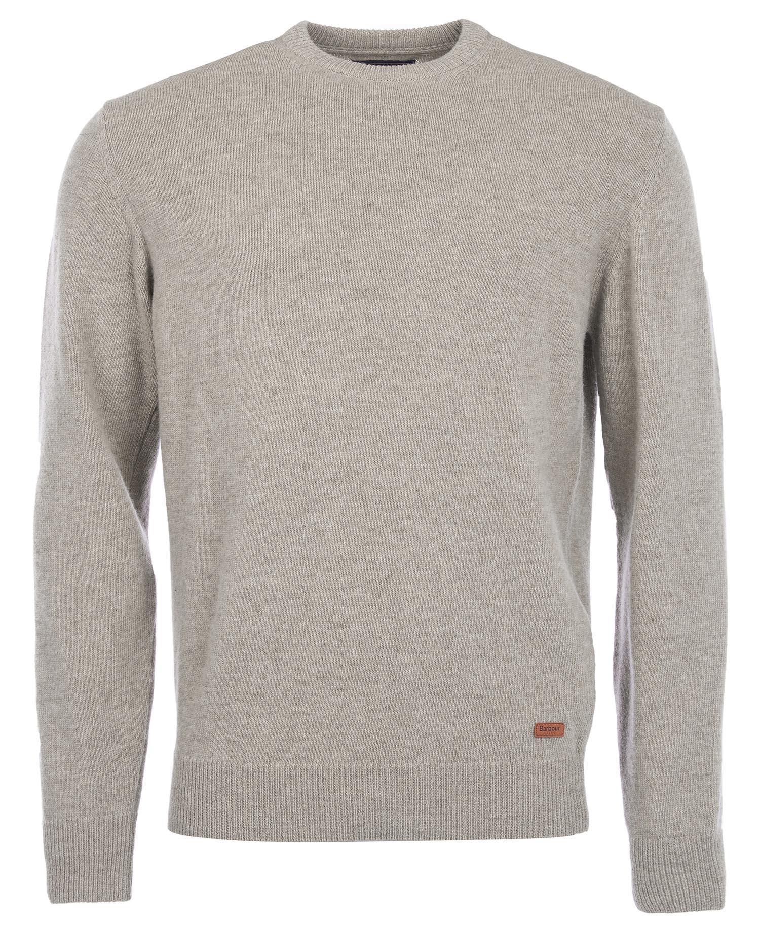 Genser - Essential Patch Crew Neck Sweater Stone