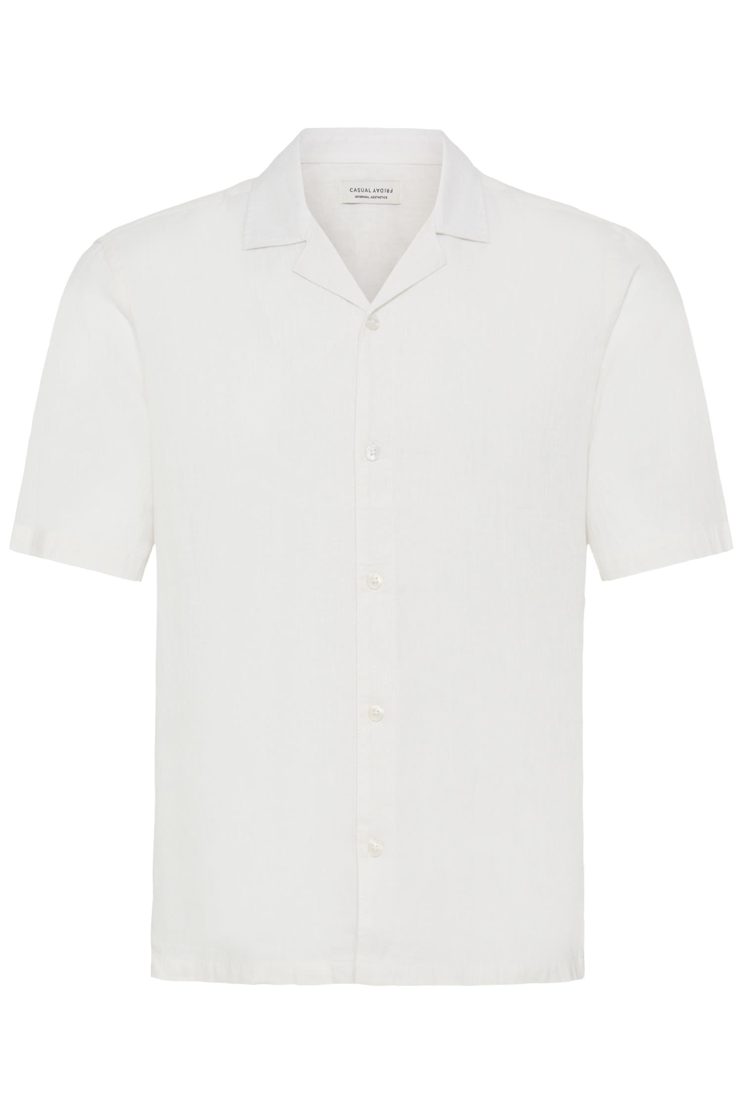 Skjorte - CFSAUBY SS RS Linen Shirt Snow White