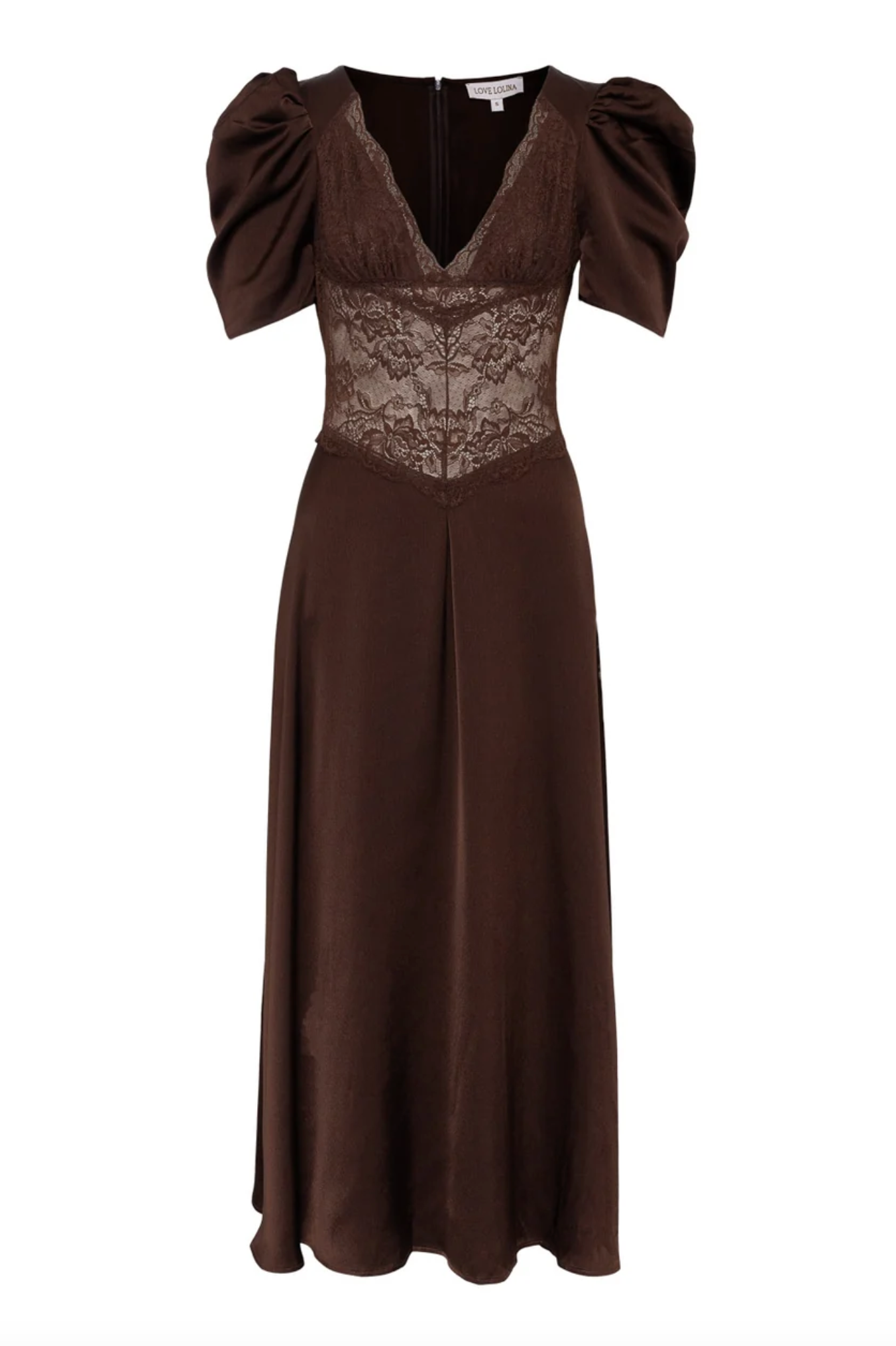 Topp - Francis Lace Midi Dress Espresso