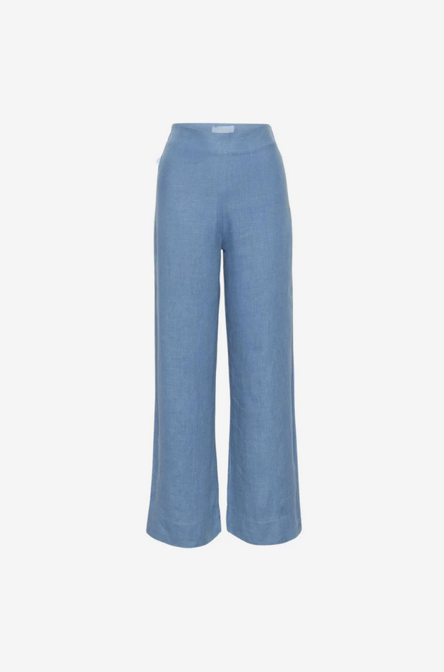 Bukse - Molly Linen Pants Jeans Blue