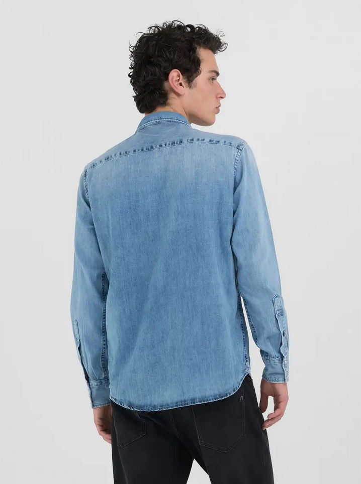 Skjorte - Regular Fit Denim Shirt Light Blue