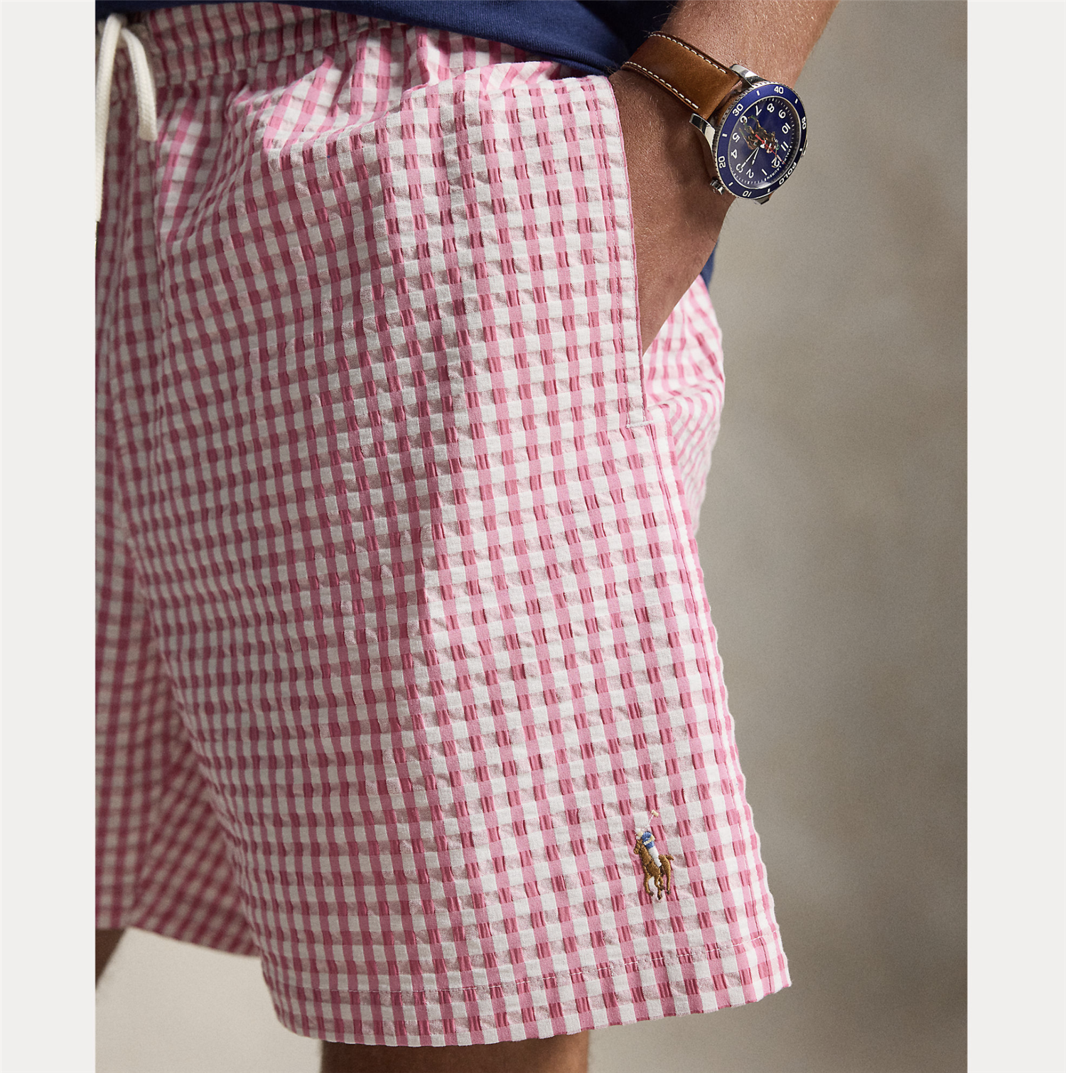 Badeshorts - Travelerer Classic Swim Trunk Resort Rose Gingham