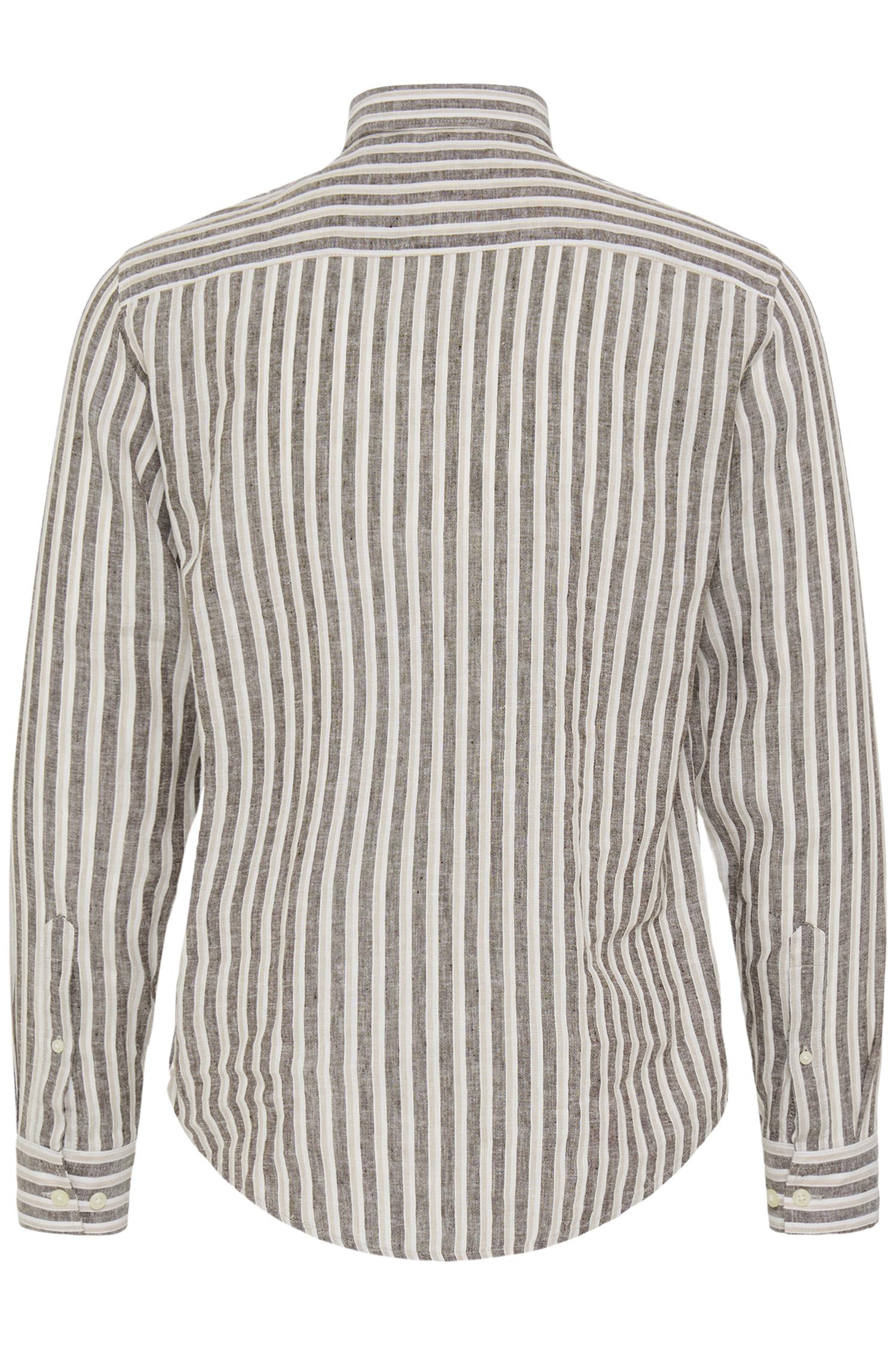 Skjorte - CFRISSA LS Striped Linen Shirt Demitasse