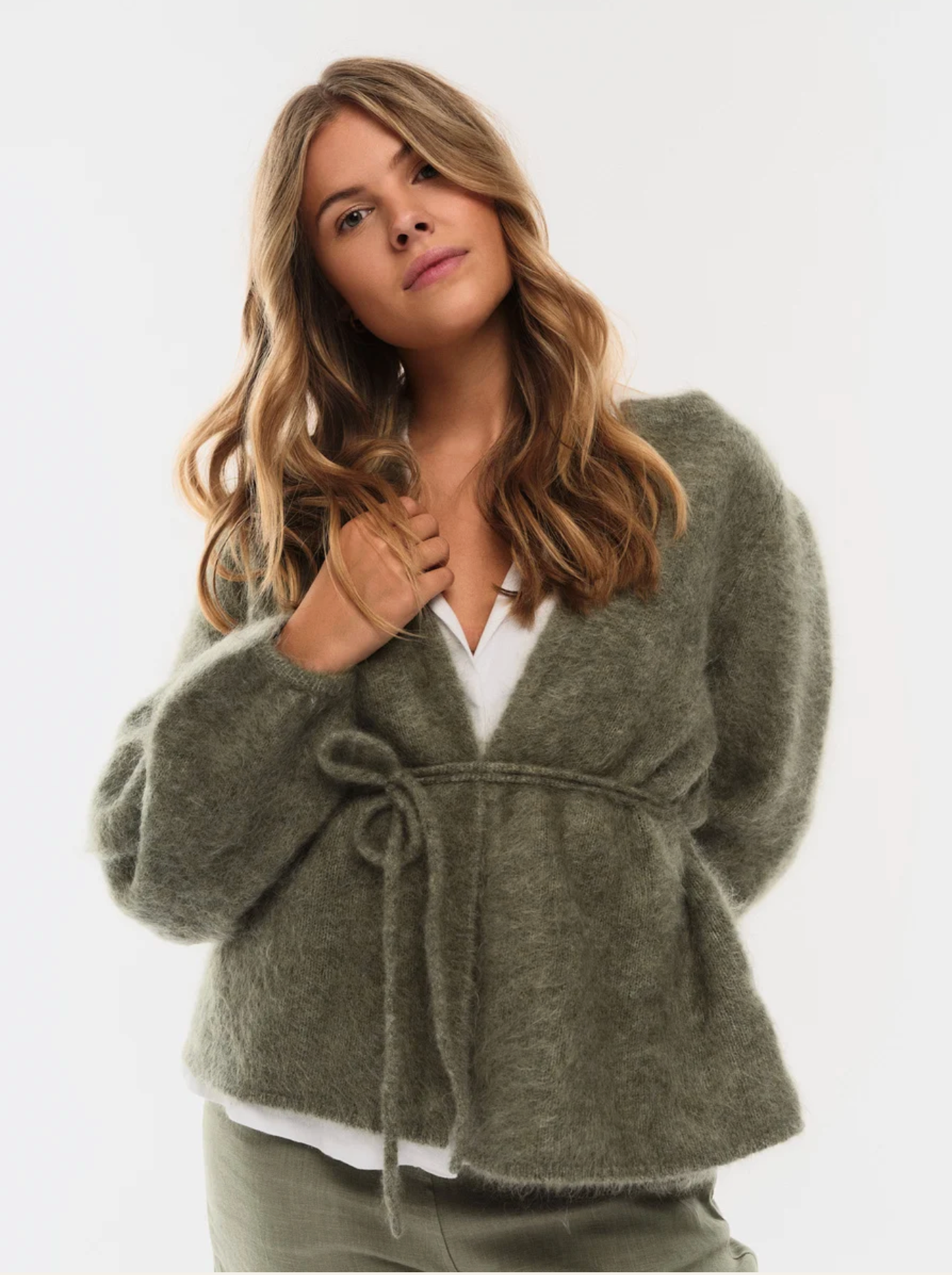 Cardigan - Fredrikke Chunky Cardigan Sage Green