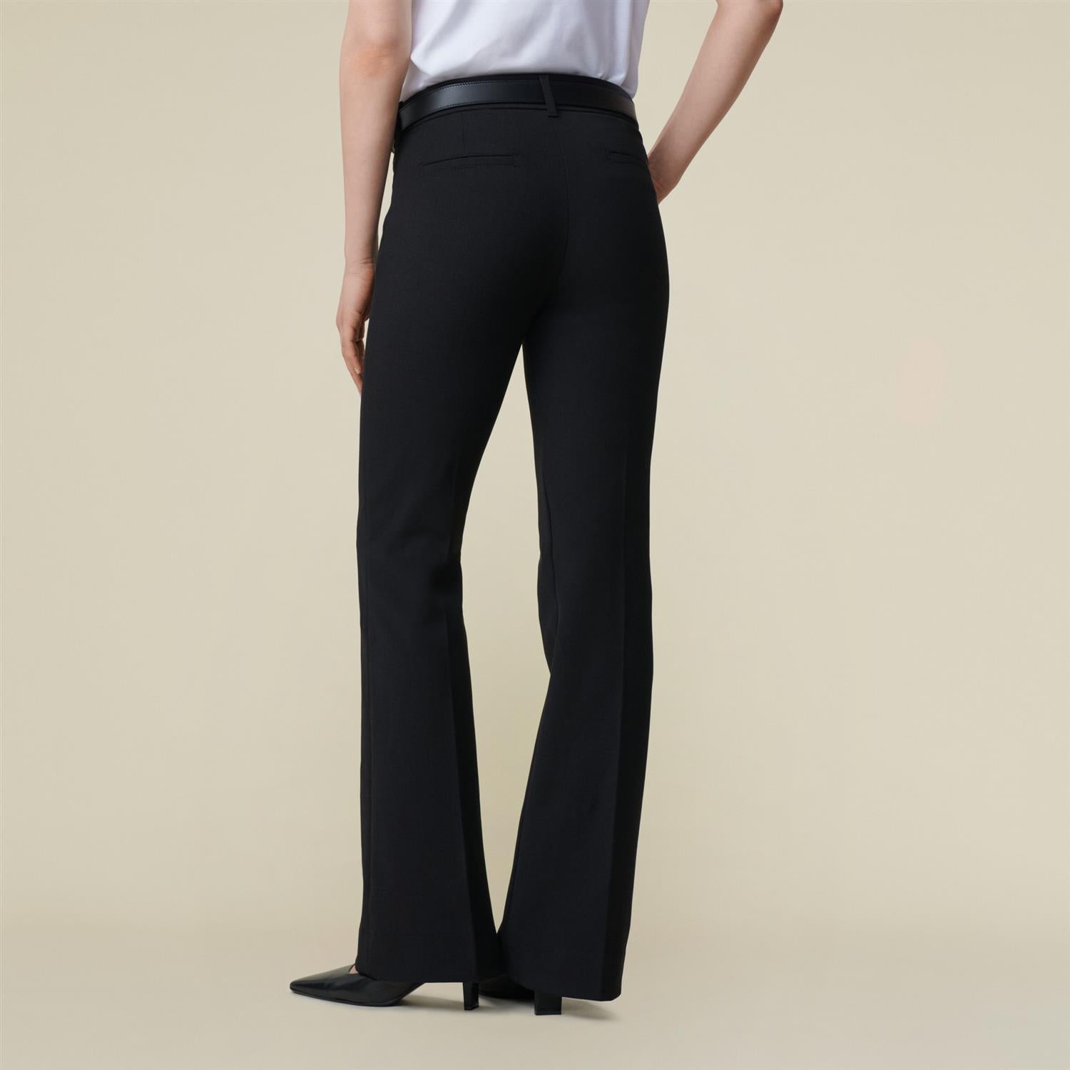Bukse - Silvia Suple Robie Wool Black