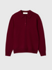 Genser - Estate Pique Sweater Burgundy