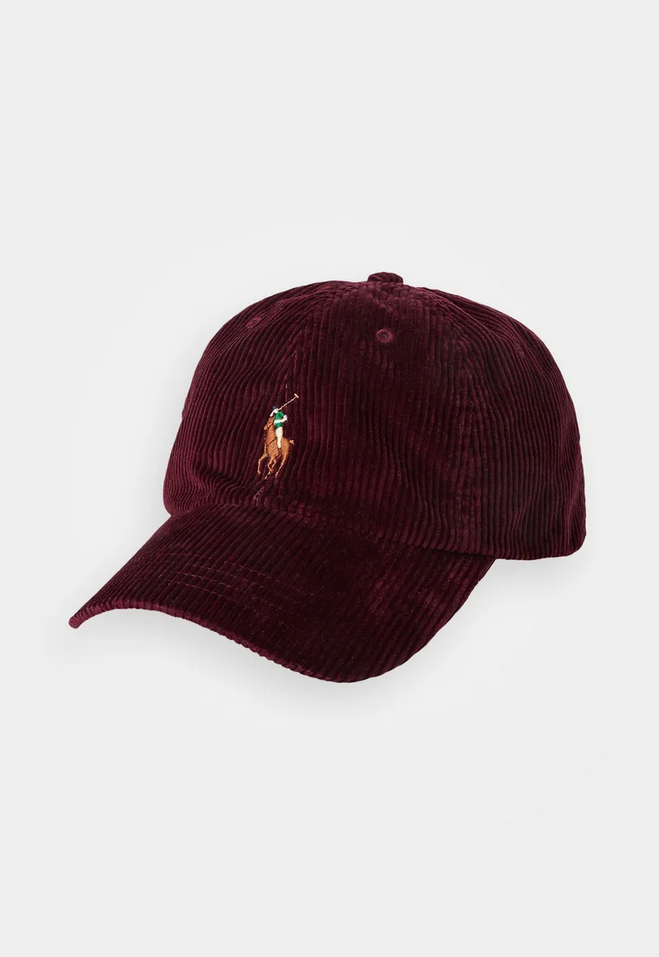 Caps - Corduroy Ball Cap Rich Ruby