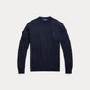 Genser - Slim Fit Washable Wool Crewneck Sweater Hunter Navy