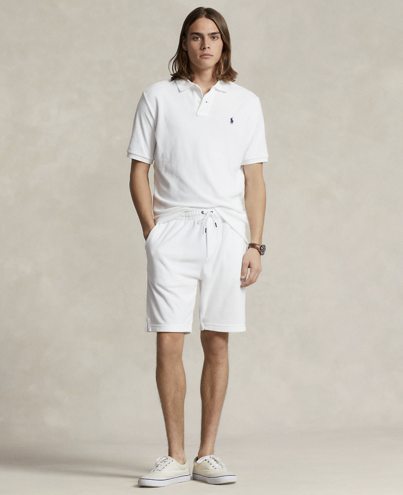 Shorts - Terry Drawstring Short White