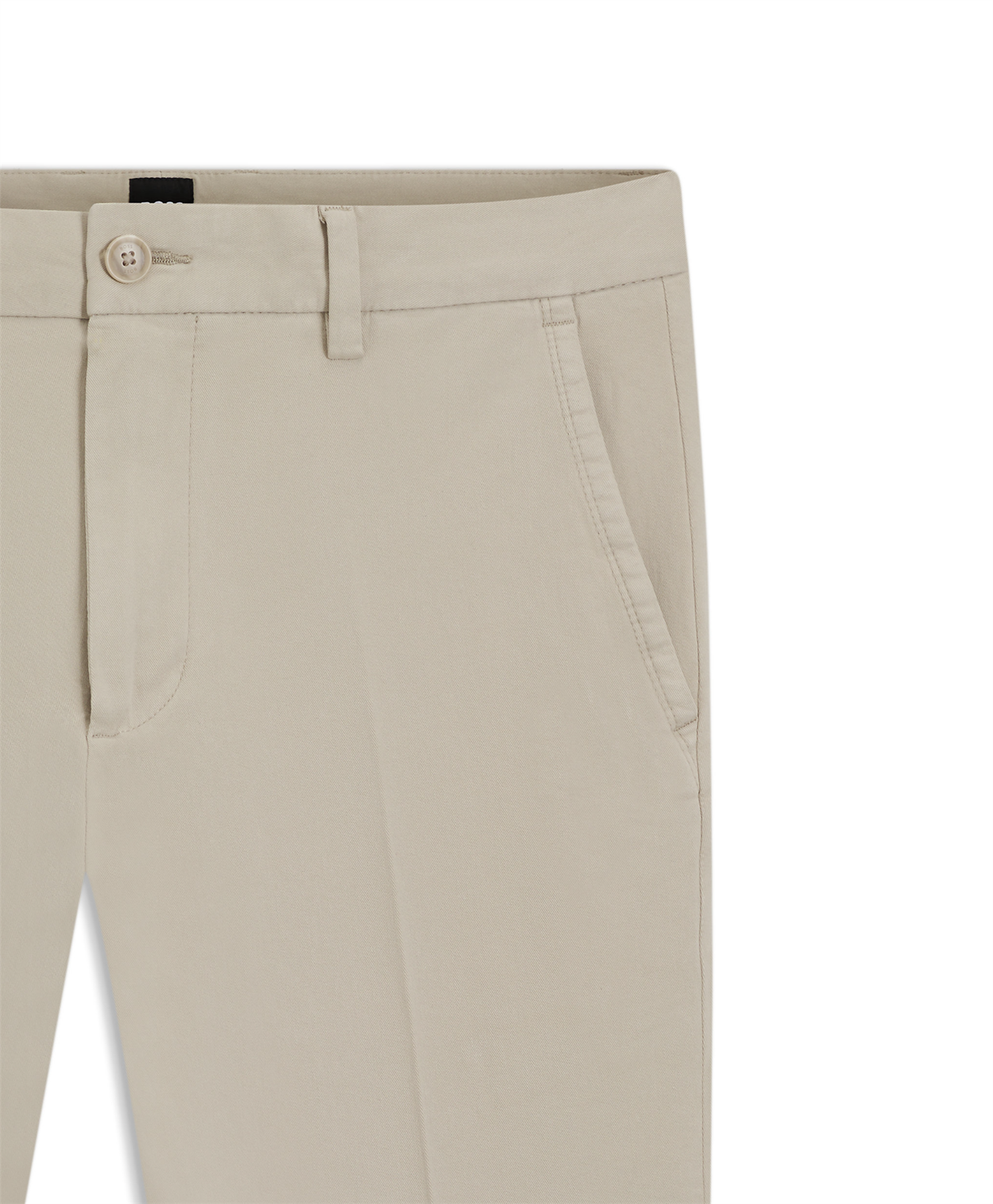 Bukse - Kaiton Slim Fit Trousers In Stretch Cotton Twill Open Beige