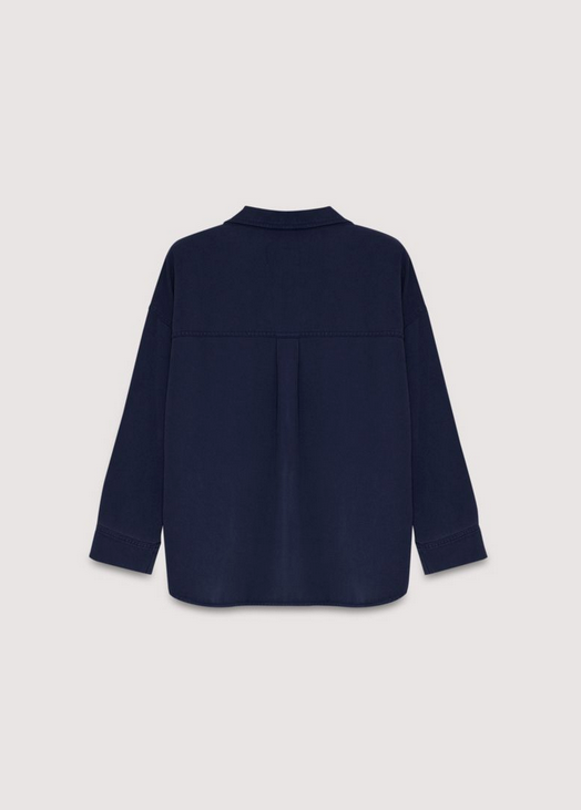 Skjorte - Tencel Woman Shirt Infinite Navy