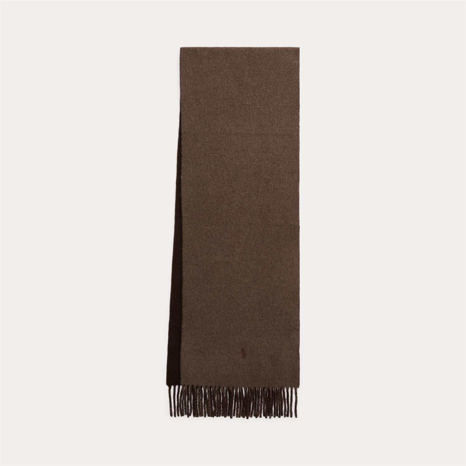 Skjerf - Fringe-Trim Wool Scarf Nutmeg Brown Heather