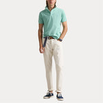 Pique - Custom Slim Fit Mesh Polo Shirt Celadon