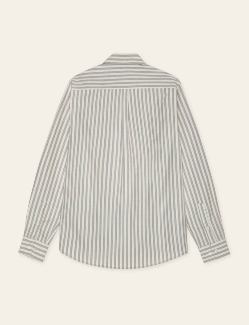Skjorte - Konrad Striped Oxford Shirt Eggnog White