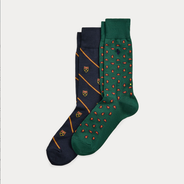 Sokker - Crest & Paisley Sock 2 pk Green