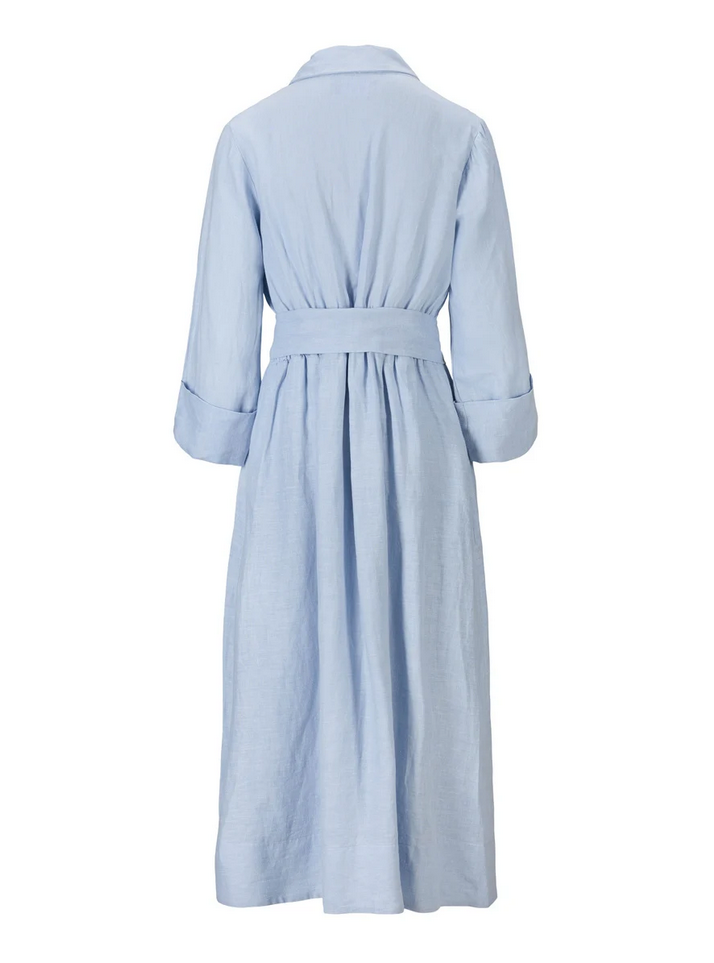Kjole - Marja Linen Dress Kentucky Blue