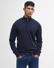 Genser - Cotton Half Zip Knit Jumper Navy