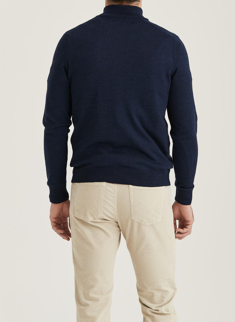 Genser - Merino John Zip Blue