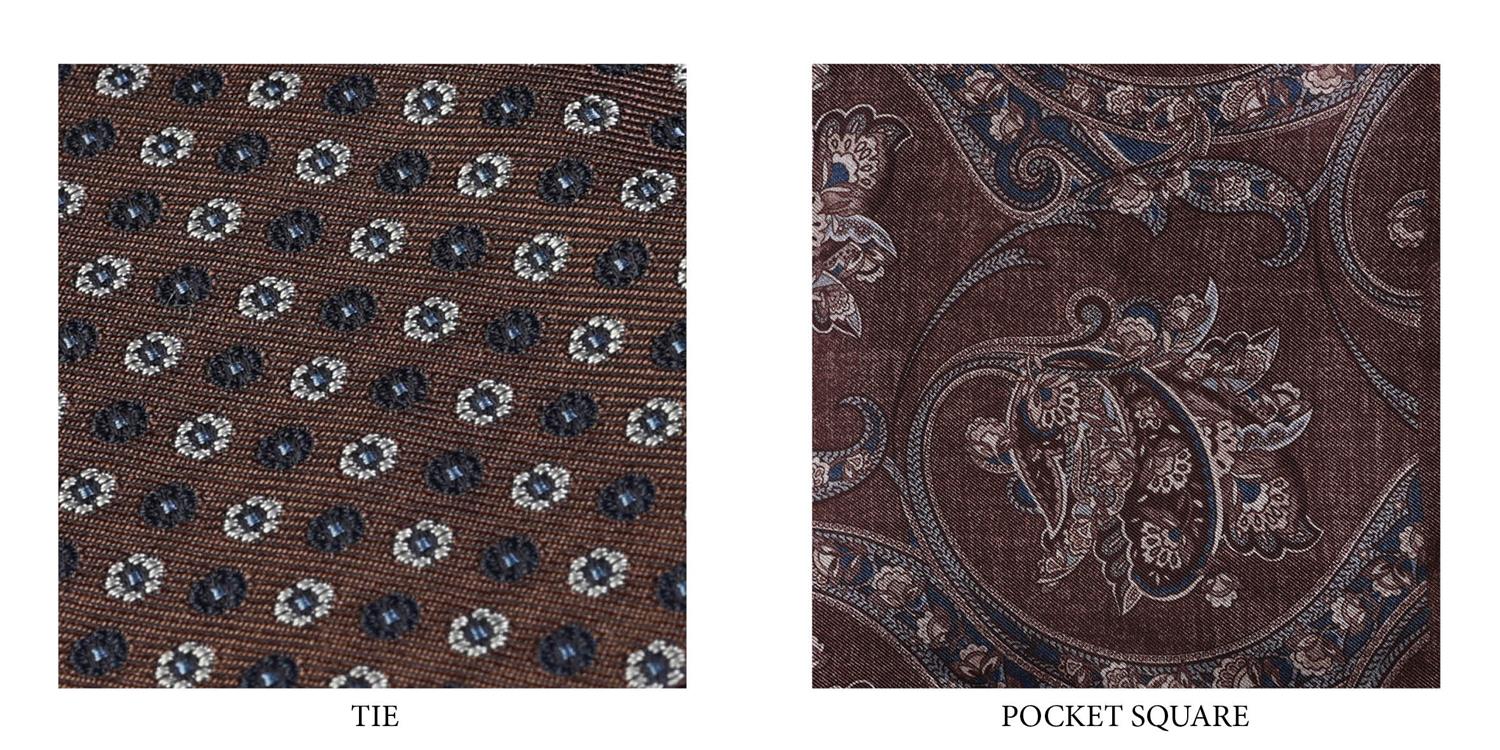 Slips&Tørkle - Tie & Pocket SquareBox Set Brown