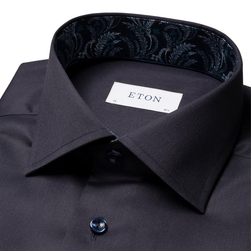 Skjorte - Signature Twill Slim Fit Shirt Dark Blue Floral