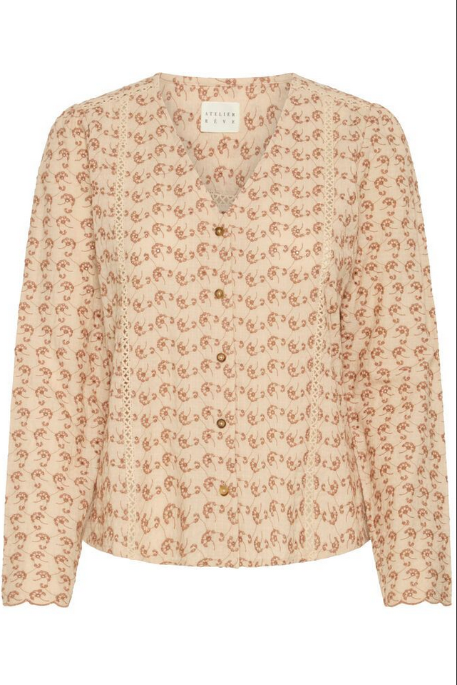 Bluse - Irolive Blouse Smoke Grey Natural
