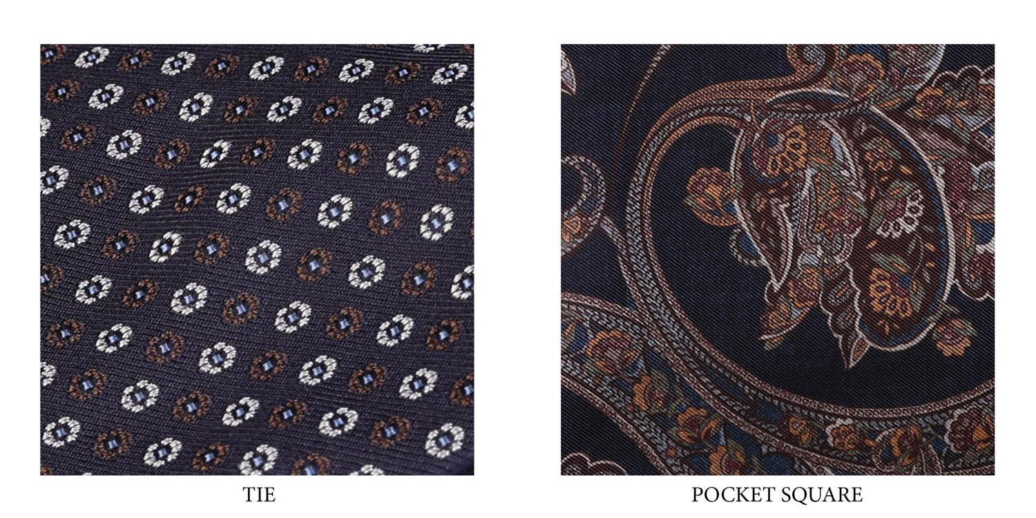 Slips&Tørkle - Tie & Pocket SquareBox Set Navy