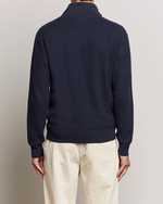 Genser - Textured Half-Zip Navy Heather