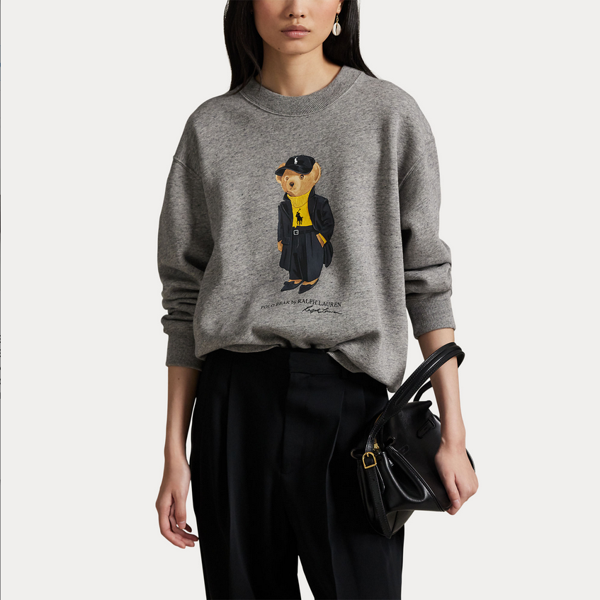 Genser - Polo Bear Fleece Crew Neck Dark Vintage Heather