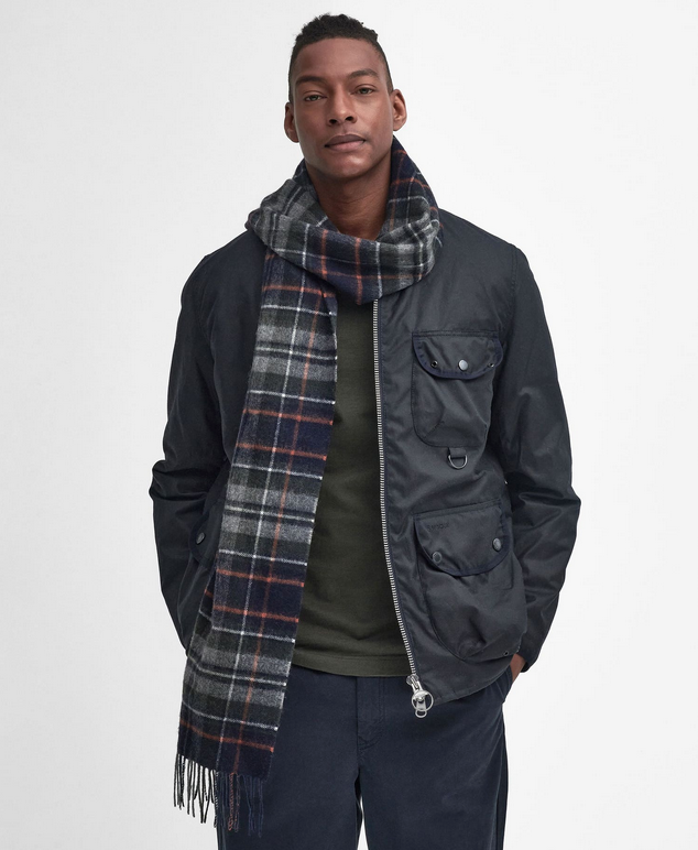 Skjerf - New Check Tartan Scarf Navy