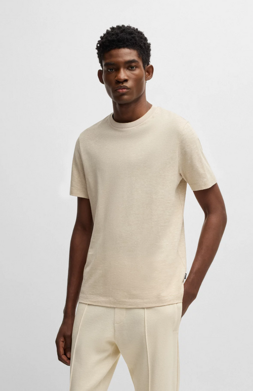 T-Skjorte - Thompson Regular-Fit T-Shirt In Cotton Linen