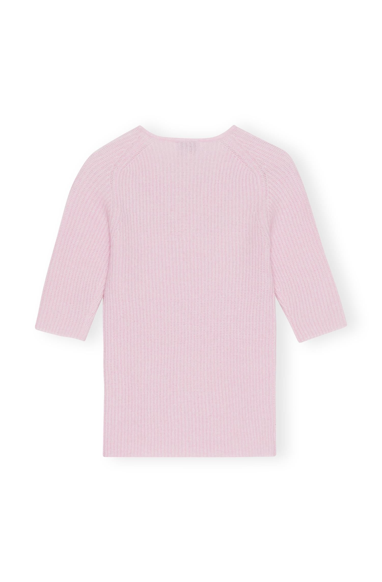 Topp - Soft Wool Cut Out Top Pink Tulle