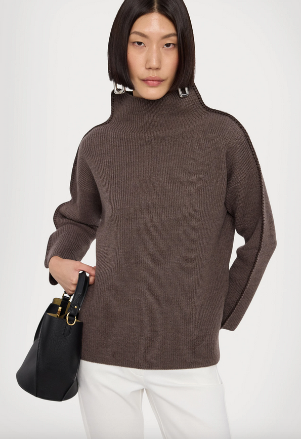 Genser - Fanfara Boxy Wool Sweater Grey