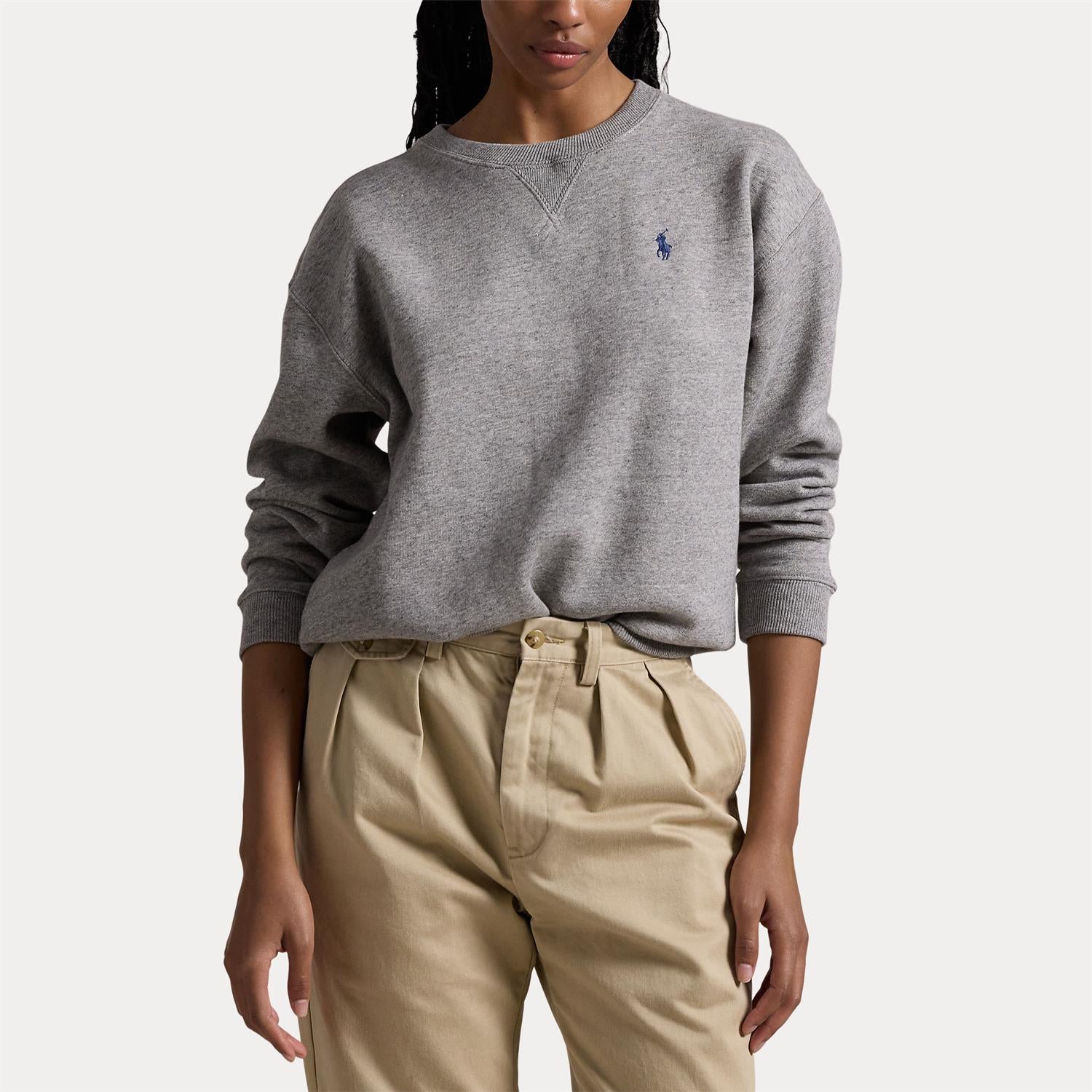 Genser - Fleece Crewneck Sweatshirt Dark Vintage Heather
