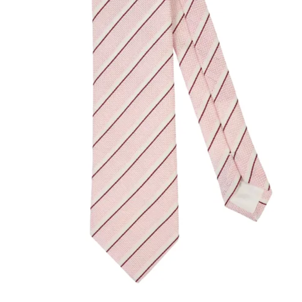 Slips - Classic Tie Pink Melange Stripe Grenadine