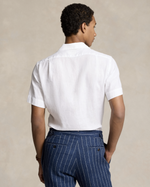 Skjorte - Classic Fit Linen Camp Shirt White