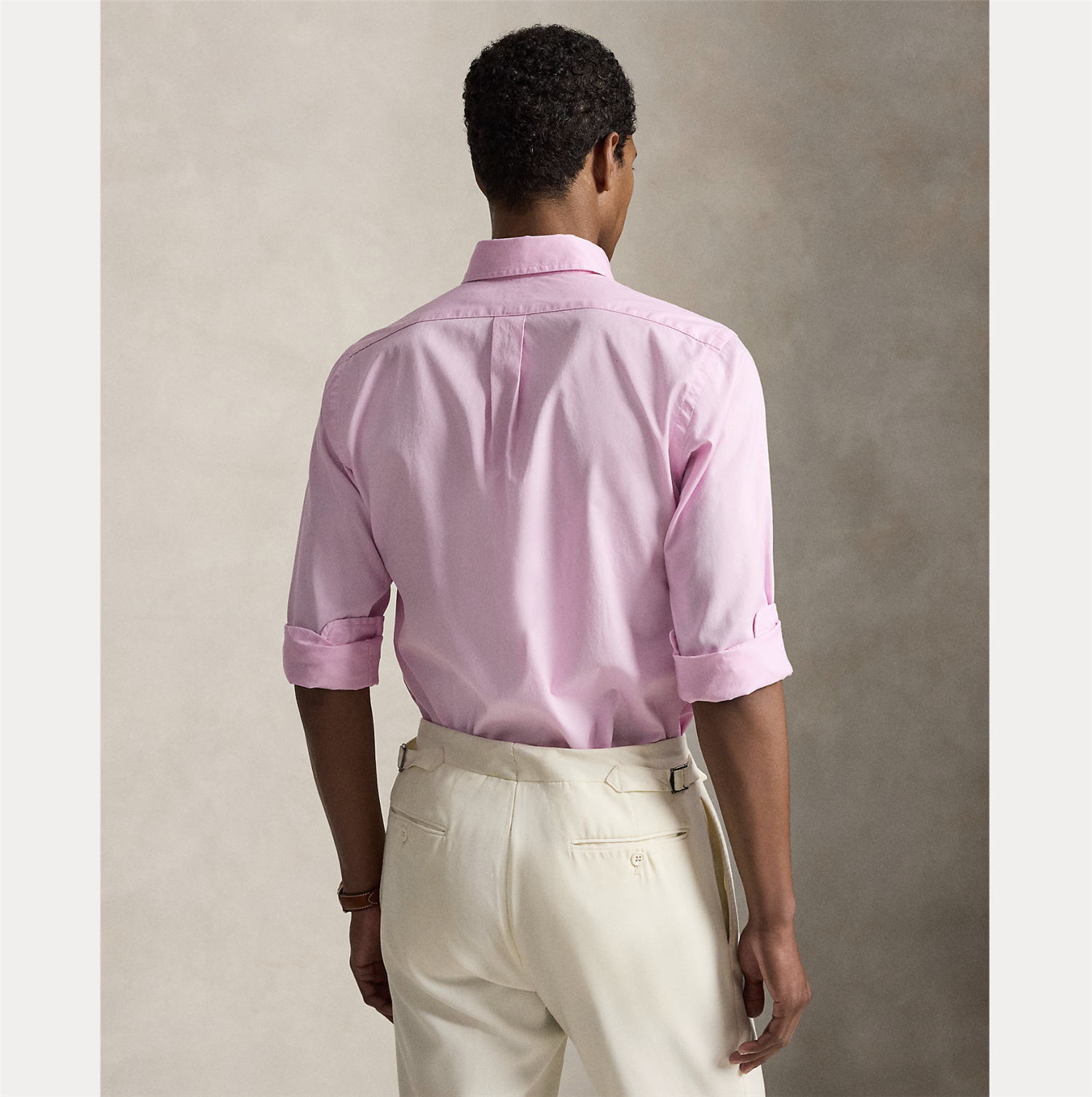 Skjorte - Custom Fit Featherweight Twill Shirt Pink