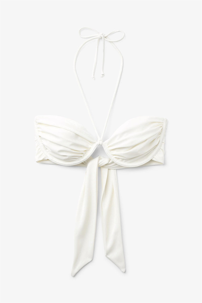 Bikinitopp - Billow Bikini Top Creme White