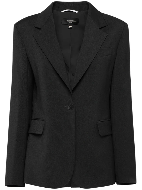 Blazer - Lamine Wool Blazer Black