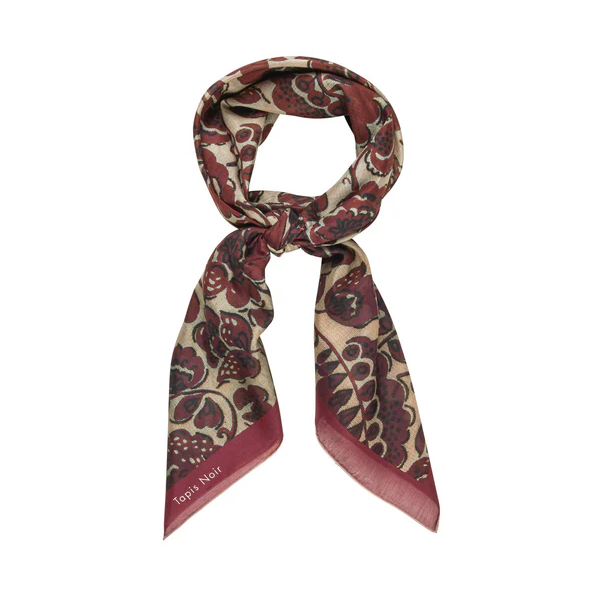 Skjerf - Large Light Red Flower Scarf