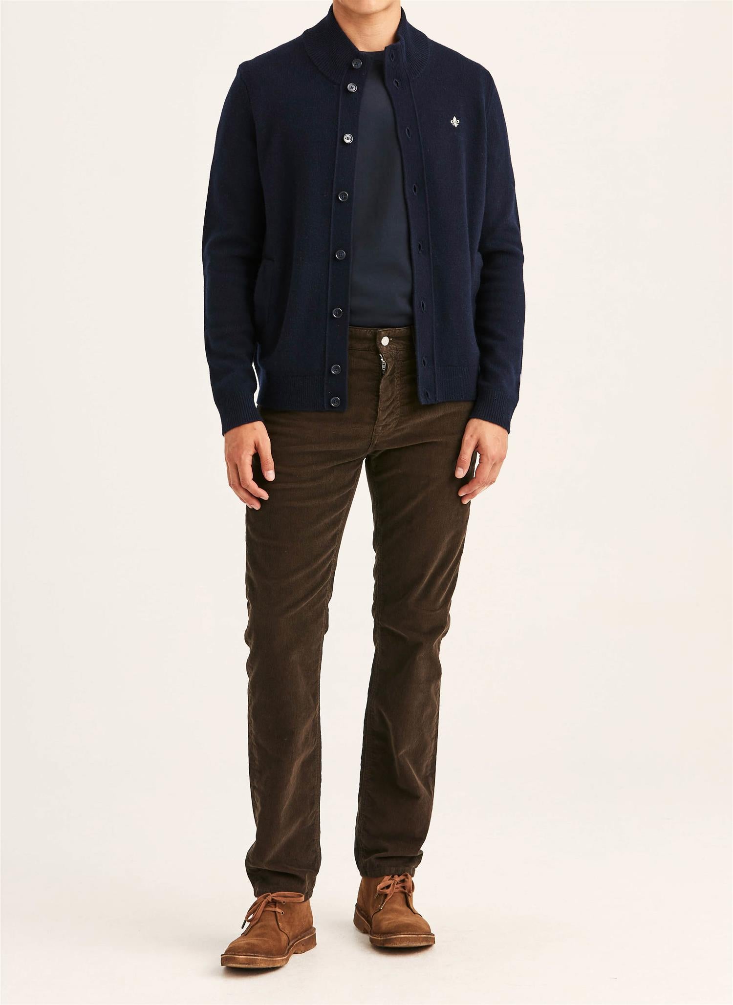 Genser - Hertford Button Cardigan Navy