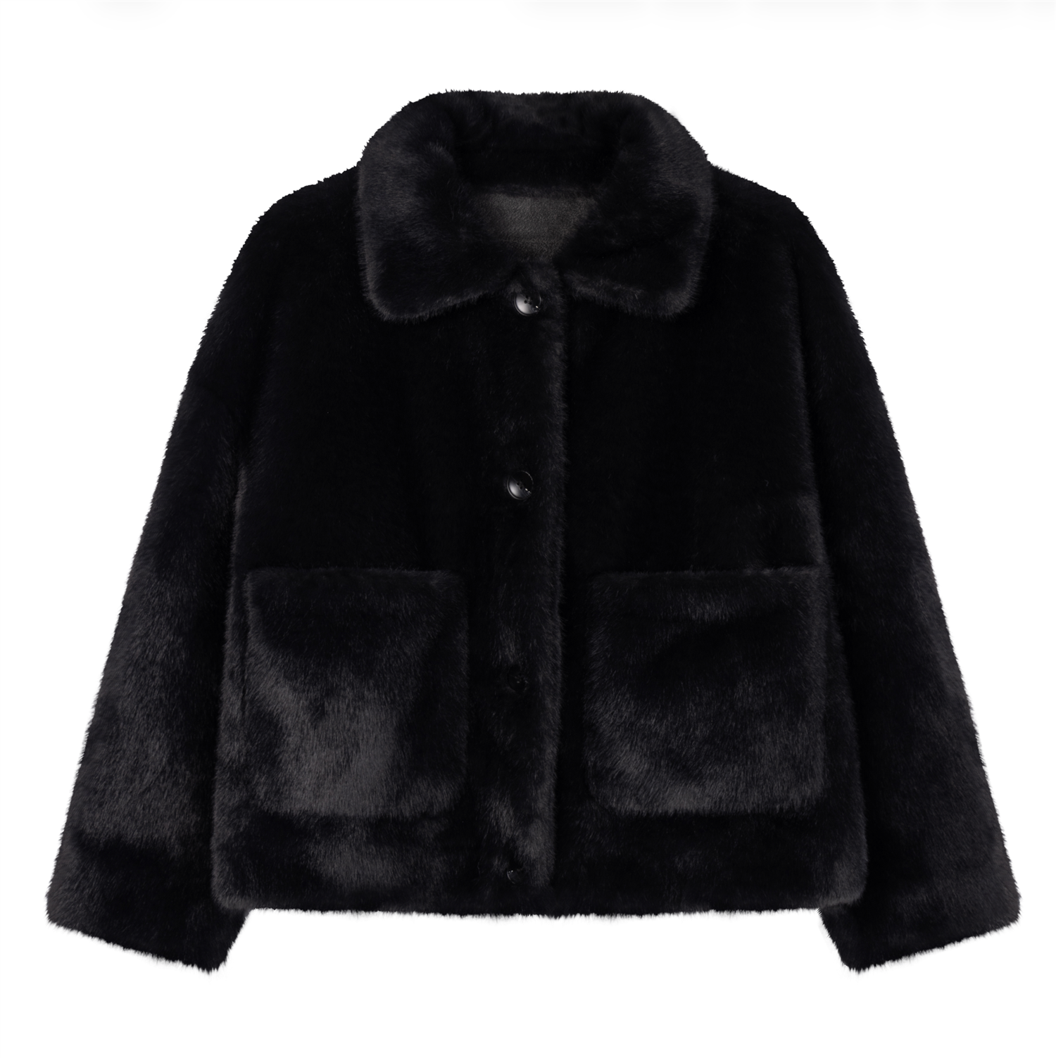 Jakke - Faje Faux Mink Dark Grey