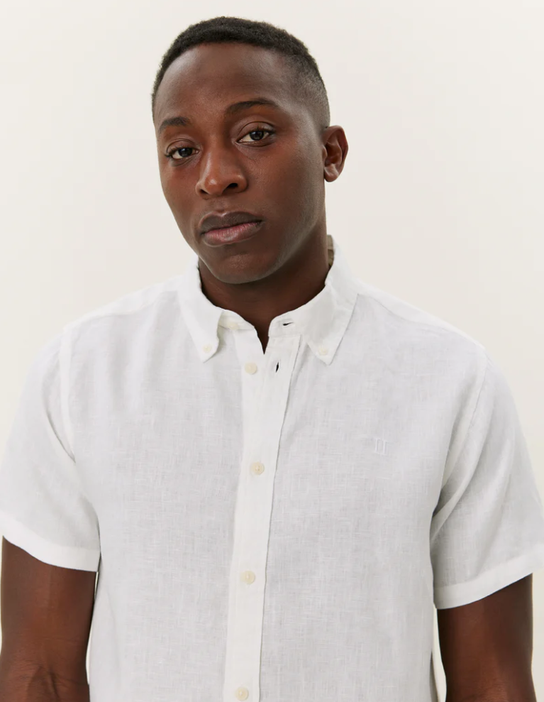 Skjorte - Kris Linen SS Shirt White