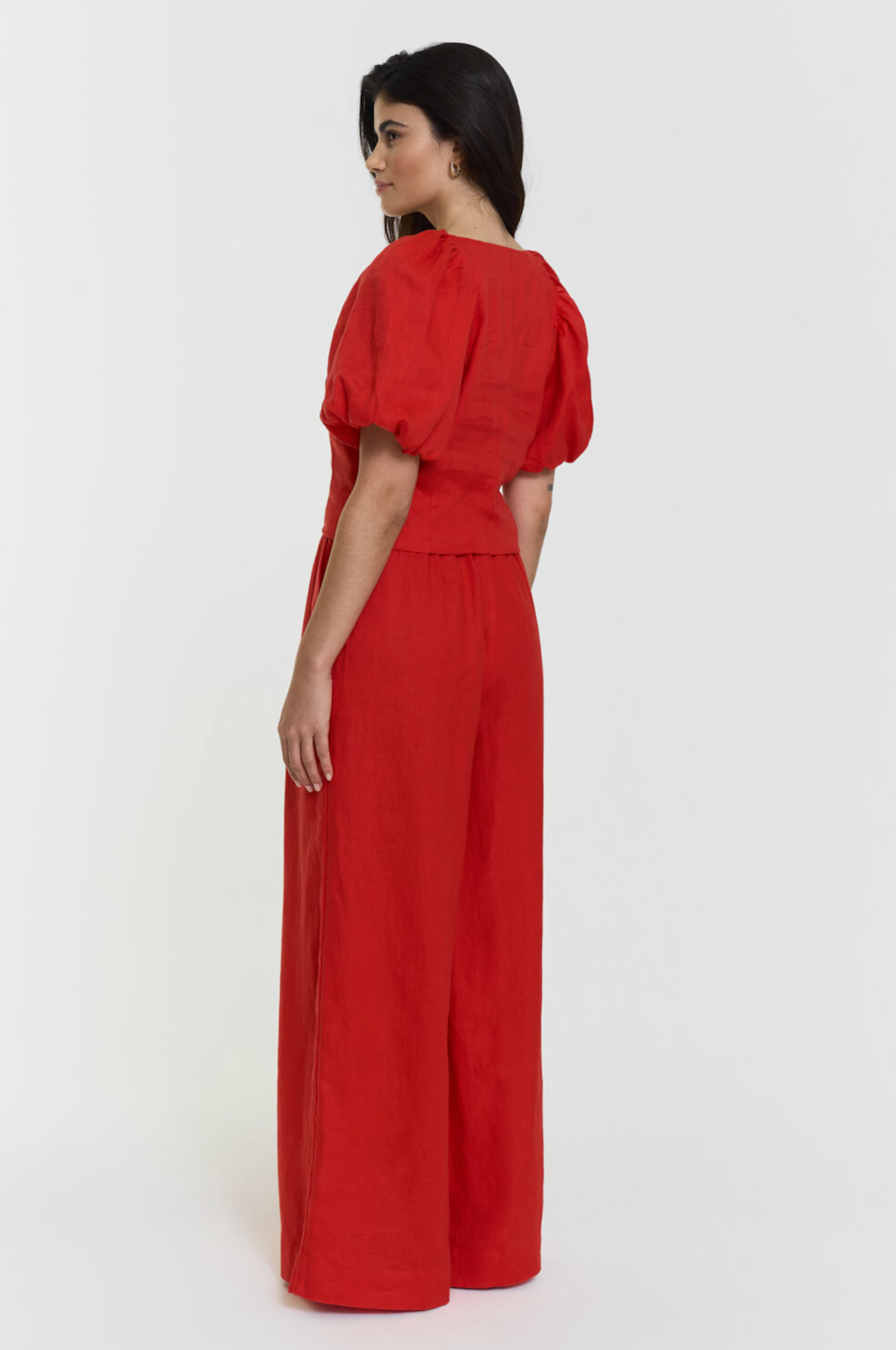 Linbukse - Aprilia Linen Trousers Poppy Red