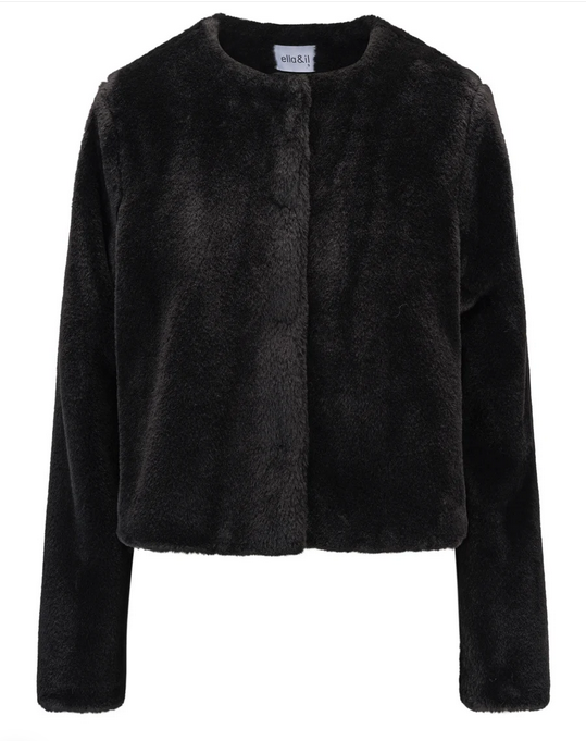 Jakke - Carro Fake Fur Jacket Black