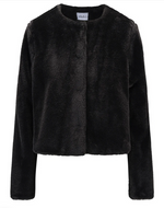 Jakke - Carro Fake Fur Jacket Nlack