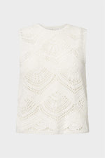 Topp - Effie Crochet Top Off White